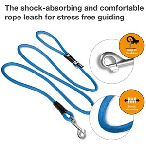 Curli Stretch Comfort Leash Blue 4 Curli Stretch Comfort Leash Blue - Image 2