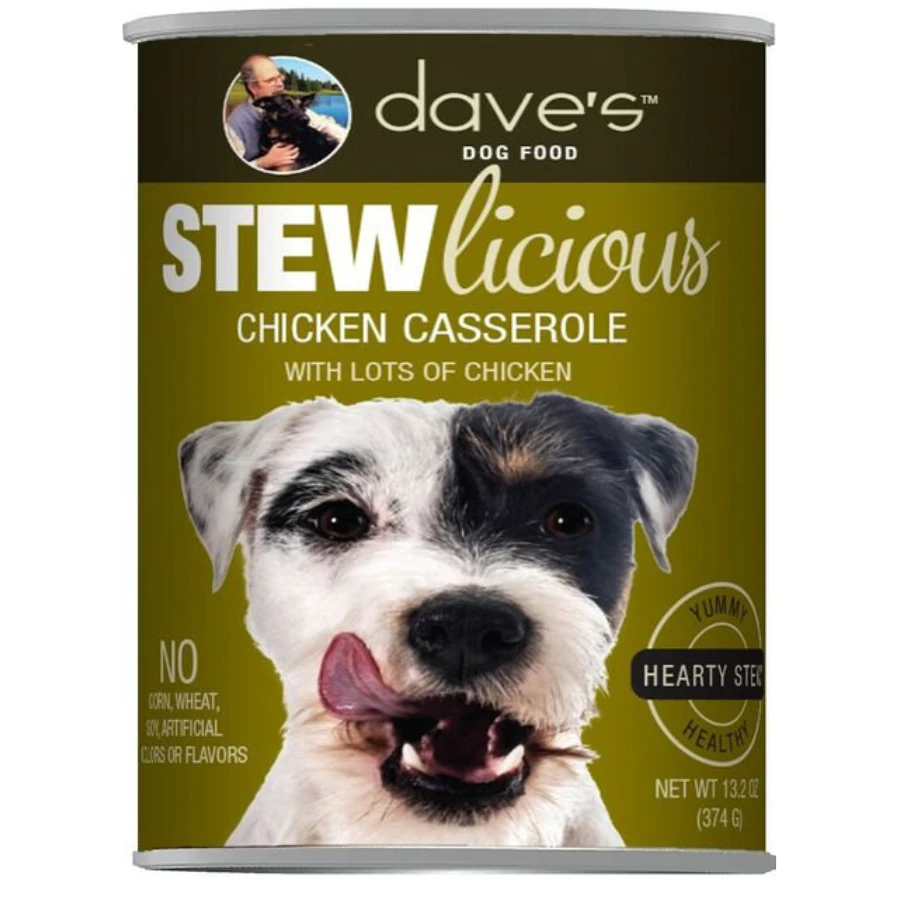 Dave's Pet Food Stewlicious Chicken Casserole Canned Dog Food, 13.2-oz 3 Dave's Pet Food Stewlicious Chicken Casserole Canned Dog Food, 13.2-oz