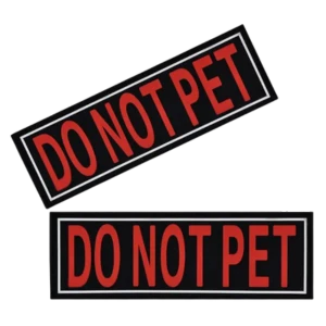 Dogline Removeable 3D Patches - Set Of 2 "Do Not Pet" 4 Dogline Removeable 3D Patches - Set Of 2 "Do Not Pet" - Image 2