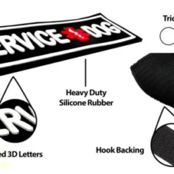 Dogline Removeable 3D Patches - Set Of 2 "Service Dog" 8 Dogline Removeable 3D Patches - Set Of 2 "Service Dog" -Mutts And Co-us DoglineRemoveable3DRubberPatchesSetof2 ServiceDog