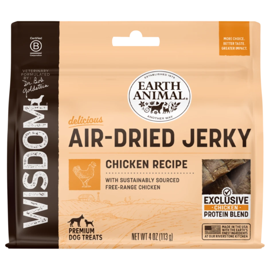 Earth Animal Wisdom Air-Dried Jerky For Dogs Chicken 3 Earth Animal Wisdom Air-Dried Jerky For Dogs Chicken