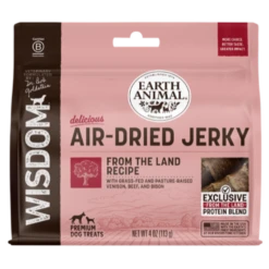 Earth Animal Wisdom Air-Dried Jerky For Dogs From The Land