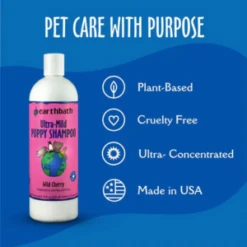 Earthbath Ultra Mild Puppy Shampoo Wild Cherry For Dogs, 16-oz Bottle -Mutts And Co-us EarthbathUltraMildPuppyShampooWildCherryforDogs 16 ozbottle 3