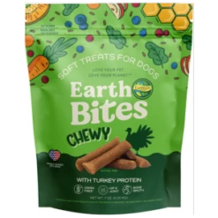 Earthborn Holistic Grain Free EarthBites Turkey Soft & Chewy Treats For Dogs 7oz