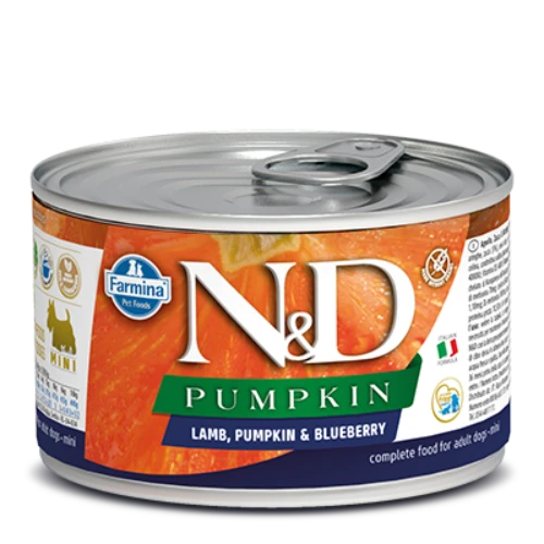 Farmina N&D Pumpkin Lamb & Blueberry Mini Adult Canned Dog Food 3 Farmina N&D Pumpkin Lamb & Blueberry Mini Adult Canned Dog Food