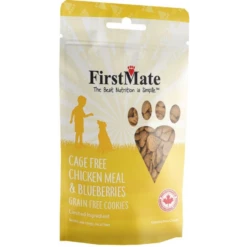 FirstMate Cage Free Chicken & Blueberry Dog Treats, 8 Oz