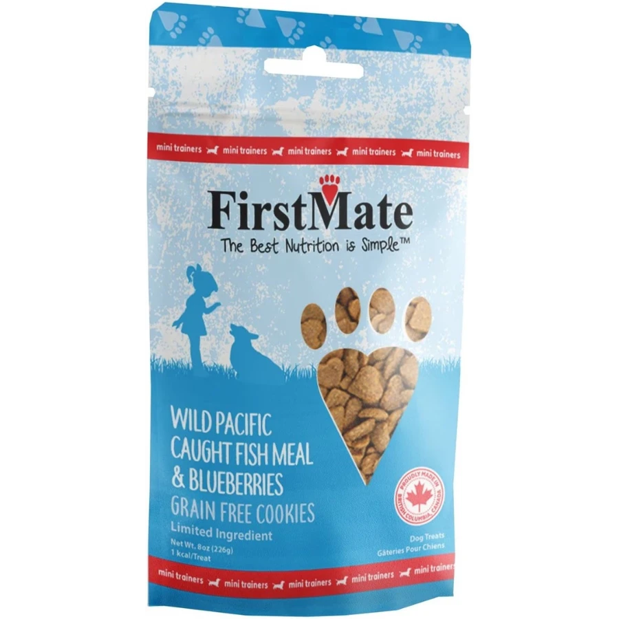 FirstMate Wild Pacific Caught Fish Meal & Blueberry Mini Trainers Dog Treats, 8 Oz 3 FirstMate Wild Pacific Caught Fish Meal & Blueberry Mini Trainers Dog Treats, 8 Oz