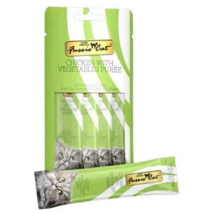 Fussie Cat Puree Cat Treats Chicken With Vegetables , 2 Oz 3 Fussie Cat Puree Cat Treats Chicken With Vegetables , 2 Oz