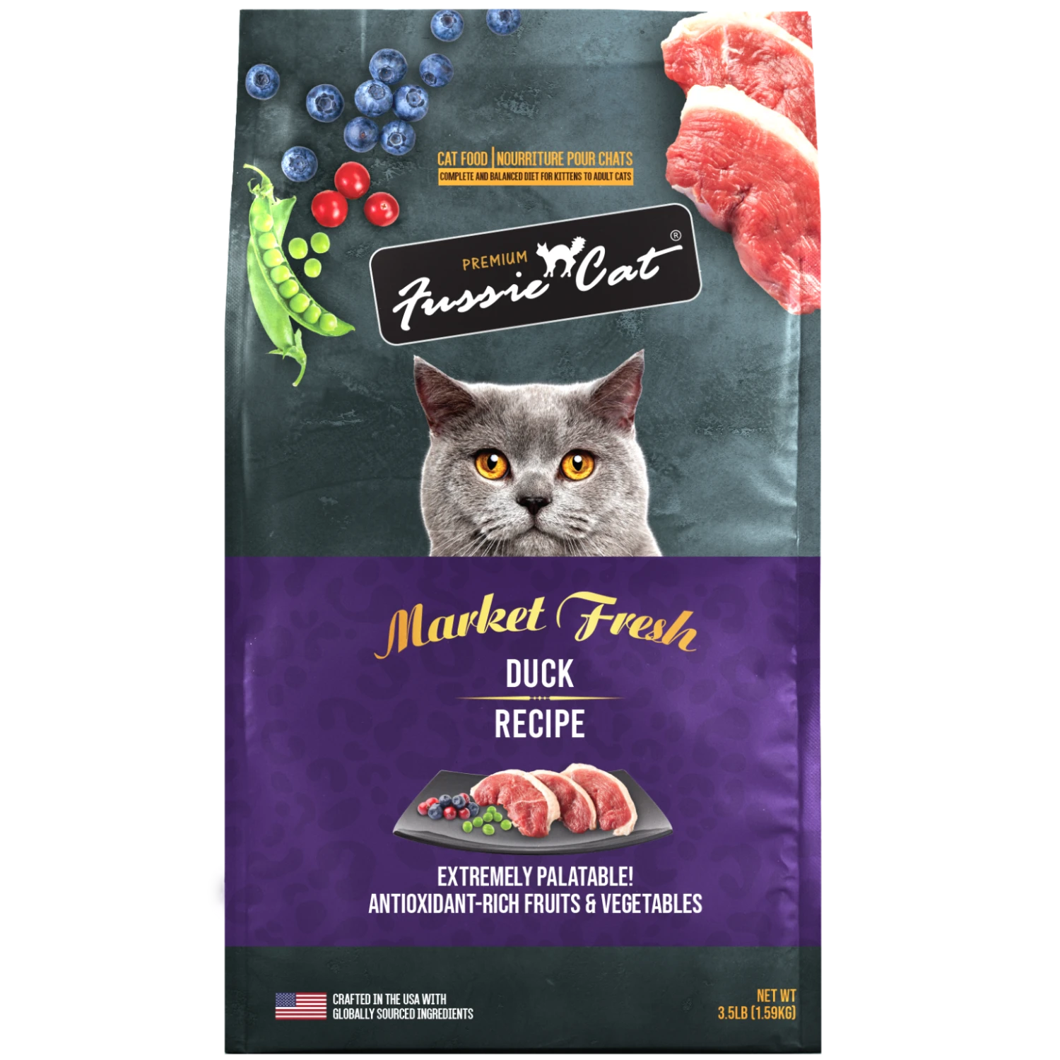 Fussie Cat Market Fresh Duck Meal Recipe Grain-Free Dry Cat Food 3 Fussie Cat Market Fresh Duck Meal Recipe Grain-Free Dry Cat Food
