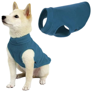 Gooby Stretch Fleece Dog Vest Indigo Blue 4 Gooby Stretch Fleece Dog Vest Indigo Blue - Image 2