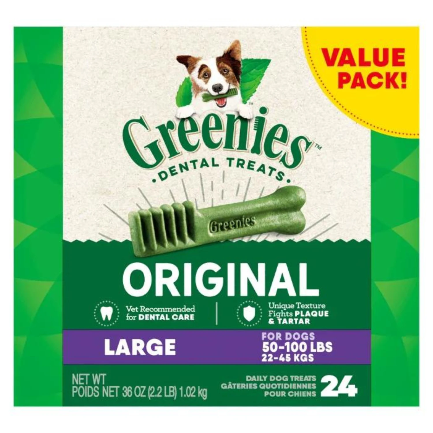 Greenies Dental Dog Treat Tub, 36-oz 3 Greenies Dental Dog Treat Tub, 36-oz