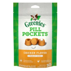 Greenies Pill Pockets Canine Chicken Flavor Dog Treats, 30 Tablets