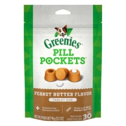 Greenies Pill Pockets Canine Peanut Butter Flavor Dog Treats, 30 Tablets