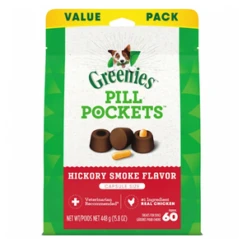Greenies Pill Pockets Canine Hickory Smoke Flavor Dog Treats, 60 Capsules