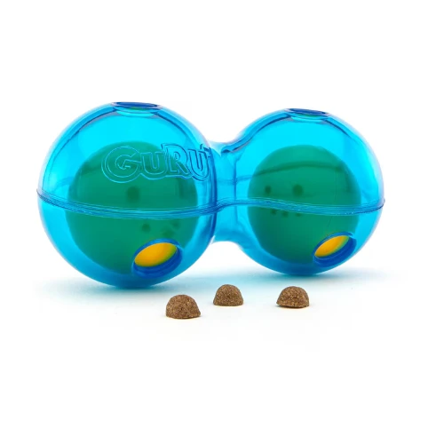 Guru Duo Ball Treat Dispensing Dog Toy, Medium 3 Guru Duo Ball Treat Dispensing Dog Toy, Medium