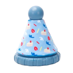 Hugsmart Pet Yappy Birthday Blue Party Hat Rubber Dog Toy
