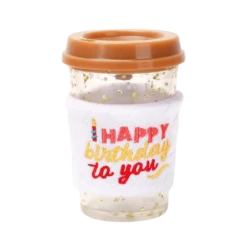 Hugsmart Pet Yappy Birthday Brown Birthday Coffee Dog Toy