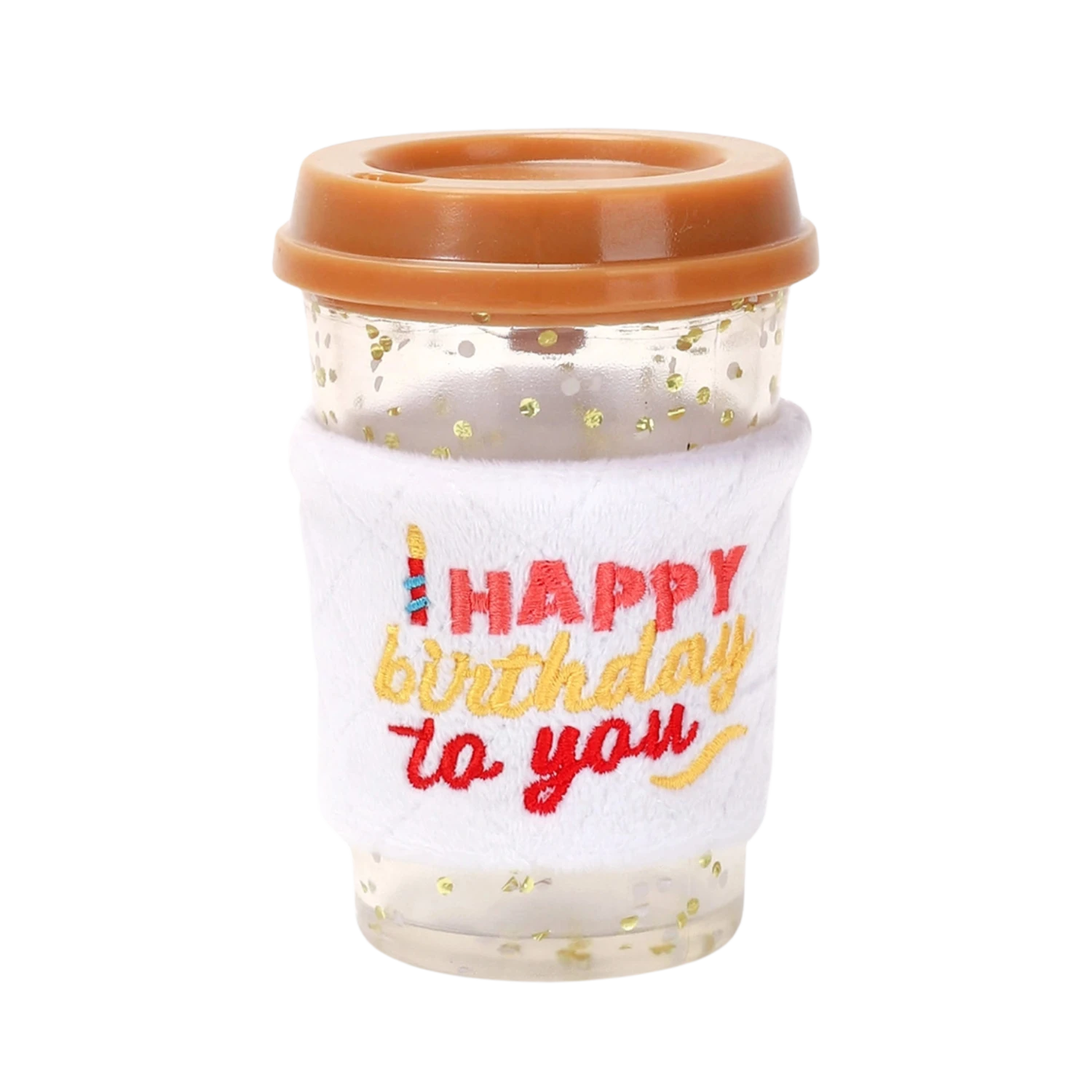 Hugsmart Pet Yappy Birthday Brown Birthday Coffee Dog Toy 3 Hugsmart Pet Yappy Birthday Brown Birthday Coffee Dog Toy