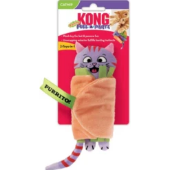 KONG Pull-A-Partz Purrito Plush Cat Toy With Catnip
