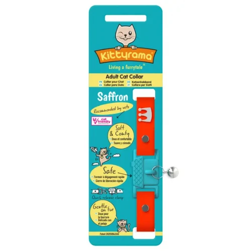 Kittyrama Vet & Cat Expert Approved Cat Collar Saffron 4 Kittyrama Vet & Cat Expert Approved Cat Collar Saffron - Image 2