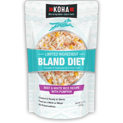Koha Limited Ingredient Wet Bland Diet Beef & White Rice Recipe For Dogs 12.5 Oz Pouch 3 Koha Limited Ingredient Wet Bland Diet Beef & White Rice Recipe For Dogs 12.5 Oz Pouch