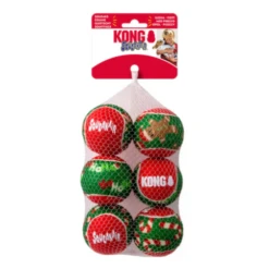 Kong Holiday SqueakAirs Balls Dog Toy 6-pack