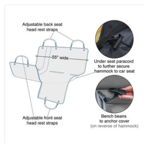 Kurgo Rover Hammock Car Seat Cover Black 7 Kurgo Rover Hammock Car Seat Cover Black - Image 5