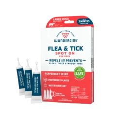 Wondercide 3 Tubes Spot On Peppermint Flea & Tick For Large Dogs