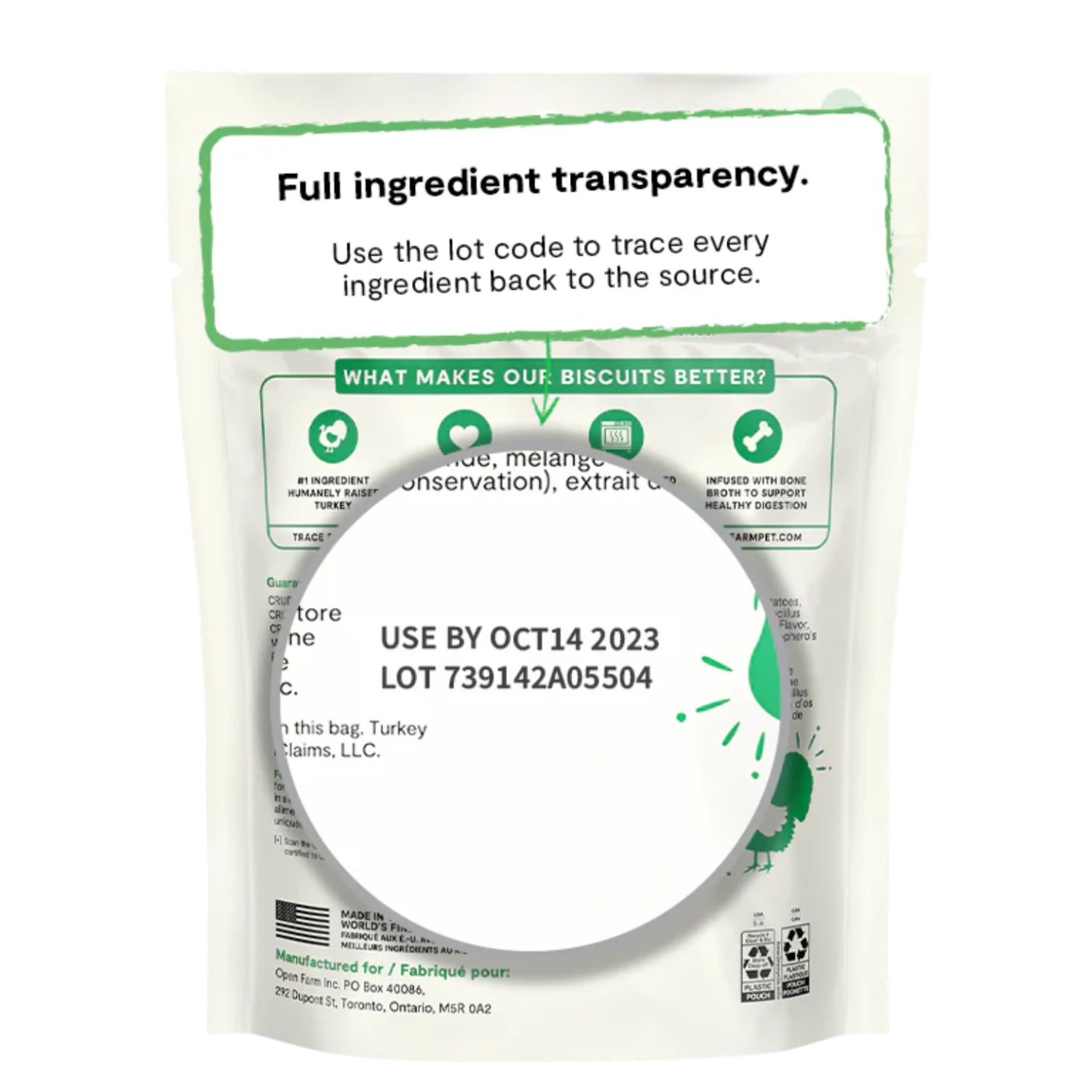 Open Farm Better Biscuits Dog Treats Turkey & Oatmeal 8 Oz 6 Open Farm Better Biscuits Dog Treats Turkey & Oatmeal 8 Oz - Image 4