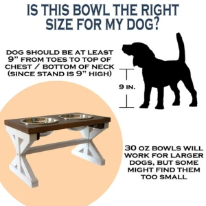 MAINEVENT Farmhouse Raised Dog Bowl Stand - Brown 5 MAINEVENT Farmhouse Raised Dog Bowl Stand - Brown - Image 3