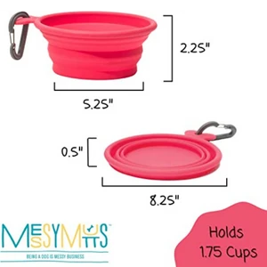 Messy Mutts Collapsible Bowl Watermelon 4 Messy Mutts Collapsible Bowl Watermelon - Image 2