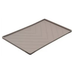 Messy Mutts Silicone Non-Slip Dog Bowl Mat Grey