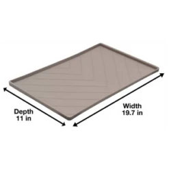 Messy Mutts Silicone Non-Slip Dog Bowl Mat Grey -Mutts And Co-us MessyMuttsSiliconeNon SlipDogBowlMatGrey 1