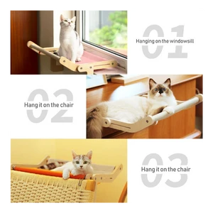 Robotime Mewoofun Cat Window Perch Assembly Hanging Bed Pink 4 Robotime Mewoofun Cat Window Perch Assembly Hanging Bed Pink - Image 2
