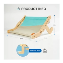 Robotime Mewoofun Cat Window Perch Assembly Hanging Bed Blue