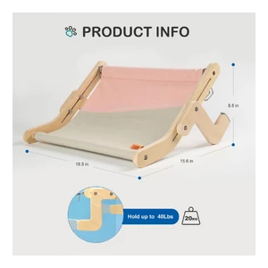 Robotime Mewoofun Cat Window Perch Assembly Hanging Bed Pink 3 Robotime Mewoofun Cat Window Perch Assembly Hanging Bed Pink