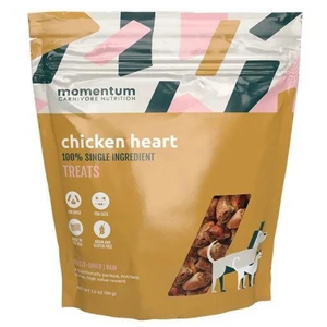 Momentum Freeze-Dried Chicken Heart Dog And Cat Treat 3.5 Oz 3 Momentum Freeze-Dried Chicken Heart Dog And Cat Treat 3.5 Oz