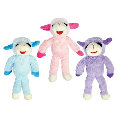 Multipet Pet Envy Floppy Lamb Chop Plush Dog Toy 14" 3 Multipet Pet Envy Floppy Lamb Chop Plush Dog Toy 14"