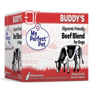 My Perfect Pet Buddy's Low Glycemic Beef Grain Free Blend Gently Cooked Dog Food 3 My Perfect Pet Buddy's Low Glycemic Beef Grain Free Blend Gently Cooked Dog Food