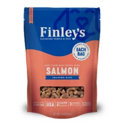 Finley's Salmon Recipe Soft Chew Training Bites Dog Treats