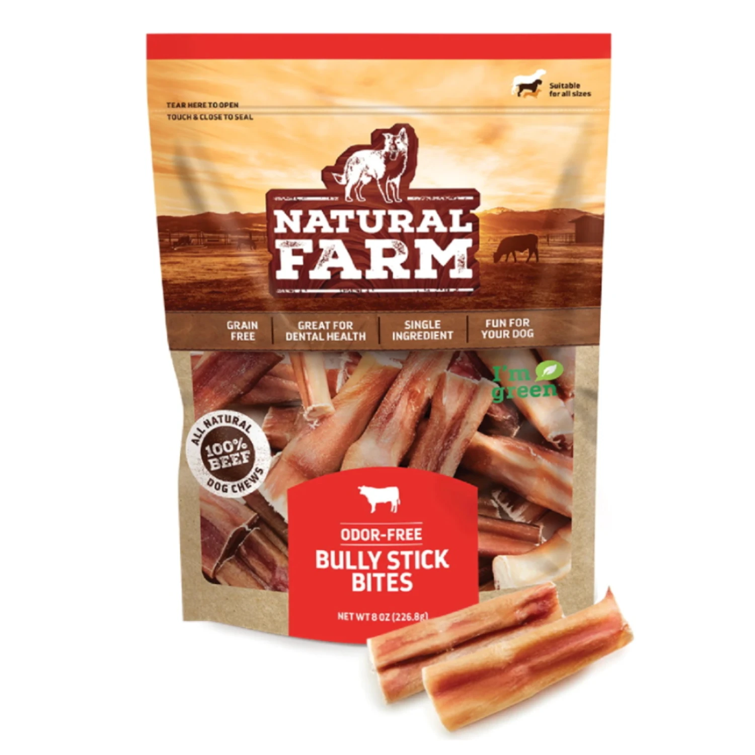 Natural Farm Bully Stick Bites Dog Chew 8 Oz 3 Natural Farm Bully Stick Bites Dog Chew 8 Oz
