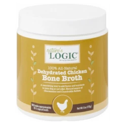 Nature's Logic Dehydrated Chicken Bone Broth Dog & Cat Food Topper, 6-oz Tub