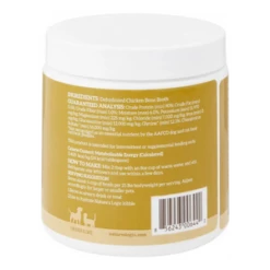 Nature's Logic Dehydrated Chicken Bone Broth Dog & Cat Food Topper, 6-oz Tub -Mutts And Co-us Nature sLogicDehydratedChickenBoneBrothDog CatFoodTopper 6 oztubingredients