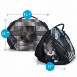 Necoichi Ultralite Pop-Up Cat Carrier Black 14 Necoichi Ultralite Pop-Up Cat Carrier Black -Mutts And Co-us NecoichiUltralitePop UpCatCarrierBlack 8