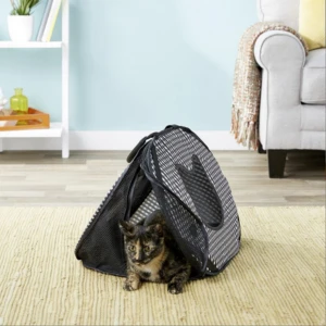 Necoichi Ultralite Pop-Up Cat Carrier Black 7 Necoichi Ultralite Pop-Up Cat Carrier Black - Image 5