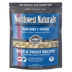 Northwest Naturals Raw Frozen Beef & Trout Nuggets Dog Food