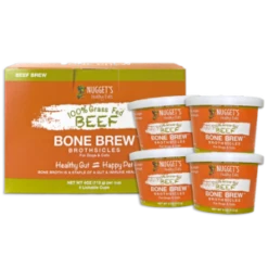 Nugget's Healthy Eats Frozen Bone Broth Brew Beef Dogs & Cats 4 Oz, 4 Pk