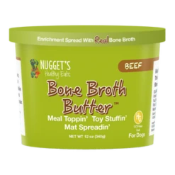 Nugget's Healthy Eats Frozen Bone Broth Butter Beef For Dogs 12oz