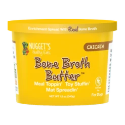 Nugget's Healthy Eats Frozen Bone Broth Butter Chicken For Dogs 12oz