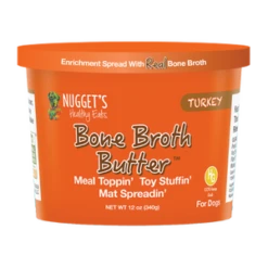 Nugget's Healthy Eats Frozen Bone Broth Butter Turkey For Dogs 12oz